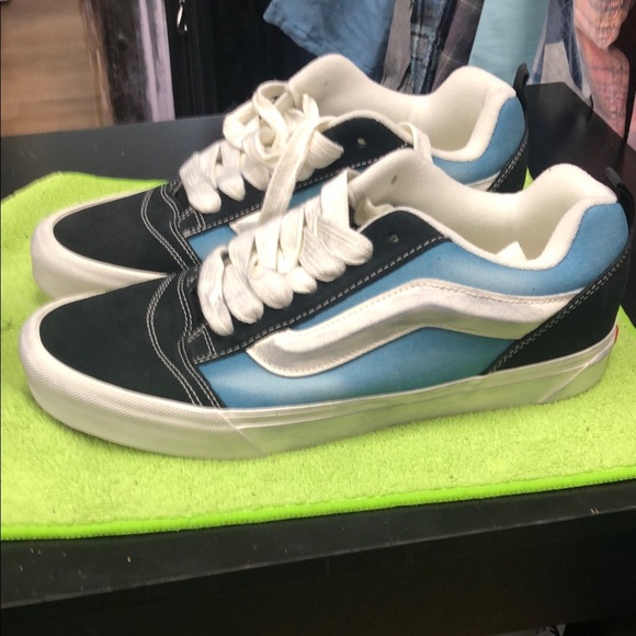 Vans Black and Blue Wave Wash Sneakers - Picture 2 of 5